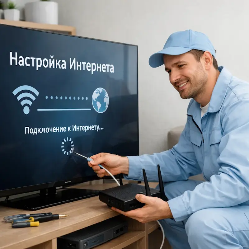 Настройка интернета на ТВ в Павловском Посаде