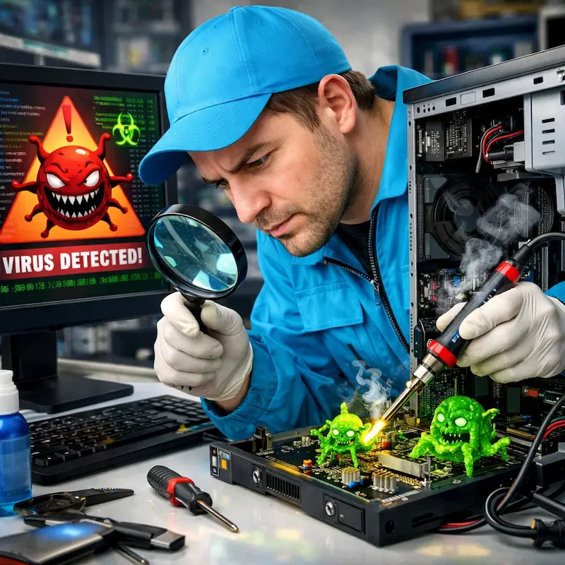 Вылечить компьютерный вирус в Павловском Посаде